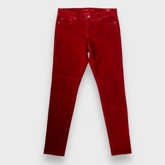 Michael Kors Red-Violet Fine Corduroy Jeans Pants Womens Size 6 - Picture 2 of 10